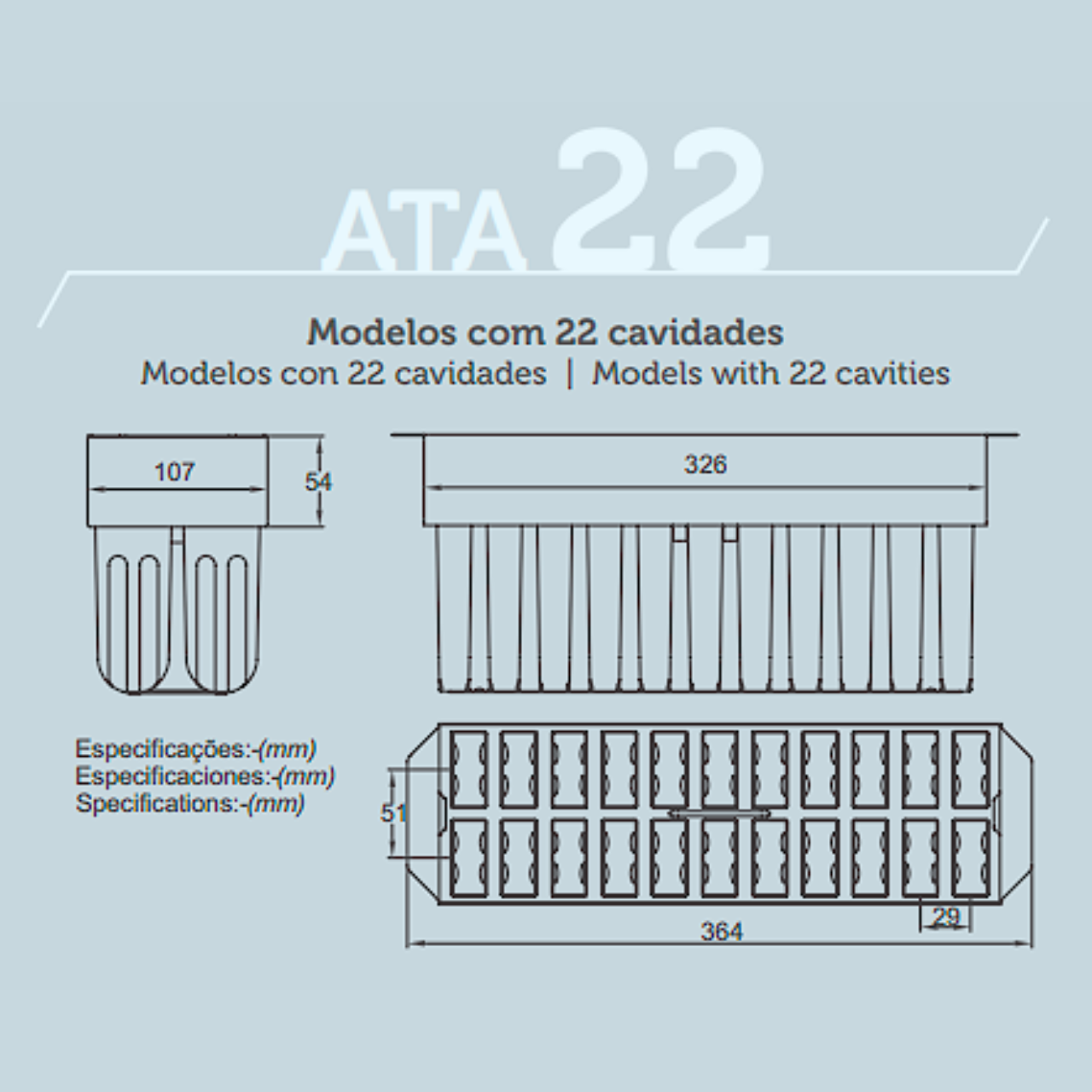 FORMA PICOLÉ MOLDE LÁPIS (44ML) 22 CAVIDADES - ATAFORMA - Foto 3