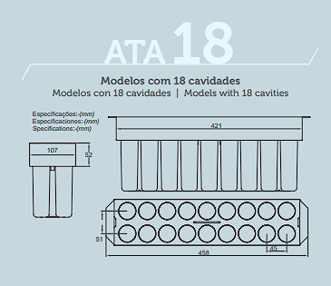 FORMA PICOLÉ MOLDE DRILL (95ML) 18 CAVIDADES - ATAFORMA - Foto 6
