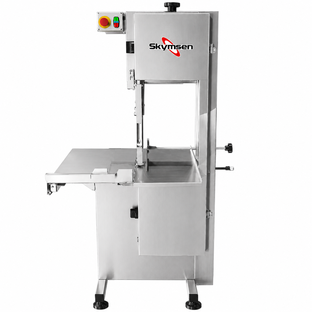 SERRA FITA PARA CARNE INOX COM EMPURRADOR MESA MÓVEL REGULADOR DE CORTE LÂMINA DE 2.820mm SL282 127V SKYMSEN