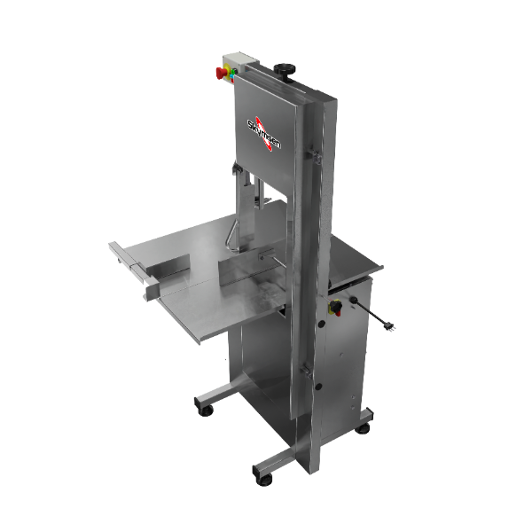 SERRA FITA PARA CARNE INOX COM EMPURRADOR MESA MÓVEL REGULADOR DE CORTE LÂMINA DE 2.820mm SL282 220V SKYMSEN - Foto 2