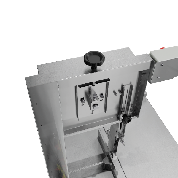 SERRA FITA PARA CARNE INOX COM EMPURRADOR MESA MÓVEL REGULADOR DE CORTE LÂMINA DE 2.820mm SL282 220V SKYMSEN - Foto 4