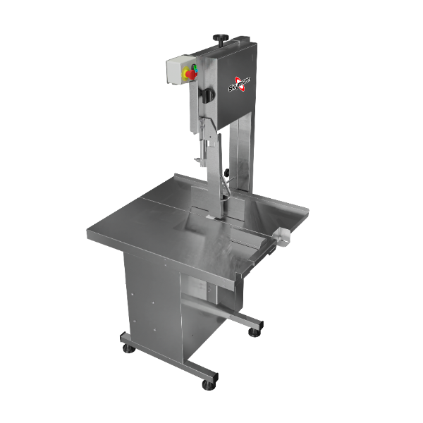 SERRA FITA PARA CARNE INOX COM EMPURRADOR MESA MÓVEL REGULADOR DE CORTE LÂMINA DE 2.820mm SL282 220V SKYMSEN - Foto 8