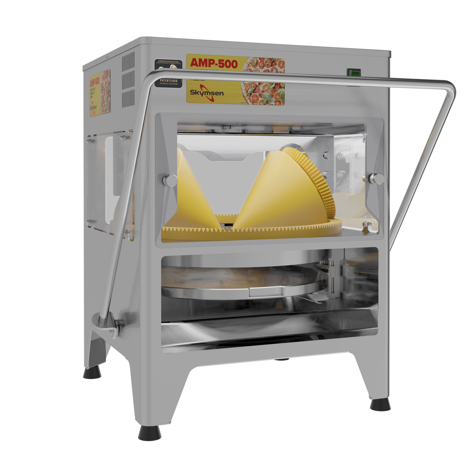 ABRIDORA DE MASSAS DE PIZZAS C/ 3 BANDEJAS AMP500 127V SKYMSEN - Foto 2