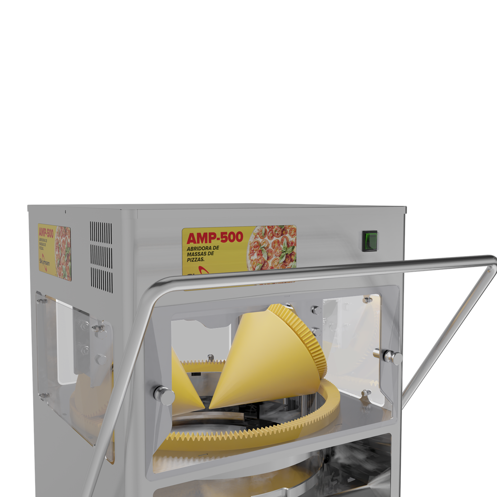 ABRIDORA DE MASSAS DE PIZZAS C/ 3 BANDEJAS AMP500 127V SKYMSEN - Foto 4