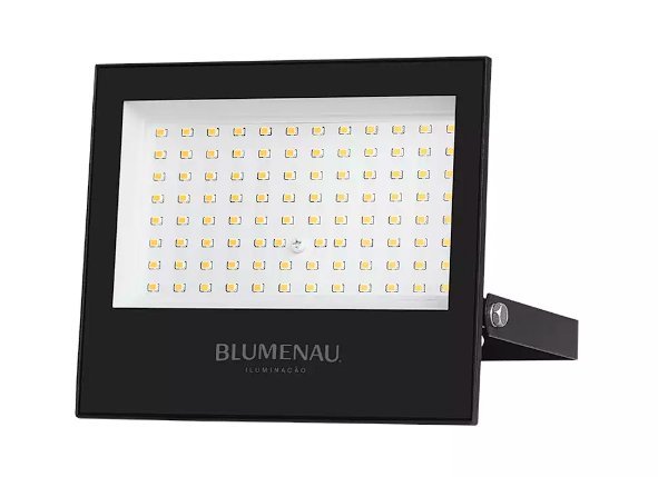 REFLETOR LED 100W 6500K IP66 BIVOLT PRETO BLUMENAU