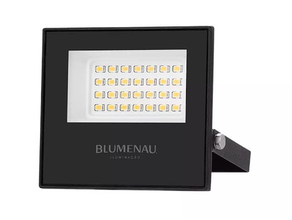 REFLETOR LED 30W 3000K IP66 BIVOLT PRETO BLUMENAU